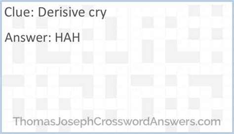 derisive cry|derisive cry crossword puzzle.